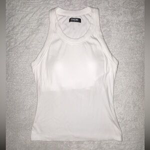 Chicme Ribbed Roundneck Built-in Bra Tank Top